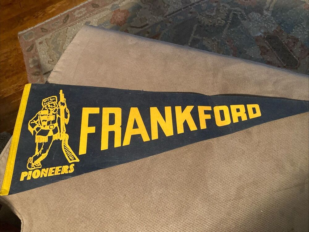 Antique 1950 / 60s NE Philadelphia Pioneers High School Felt Pennant Fishtown